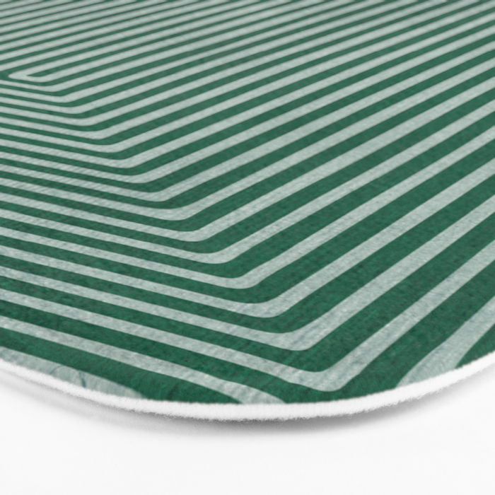 Green Black Abstract Geometric Design Artwork Bath Mat Gallery Image 3