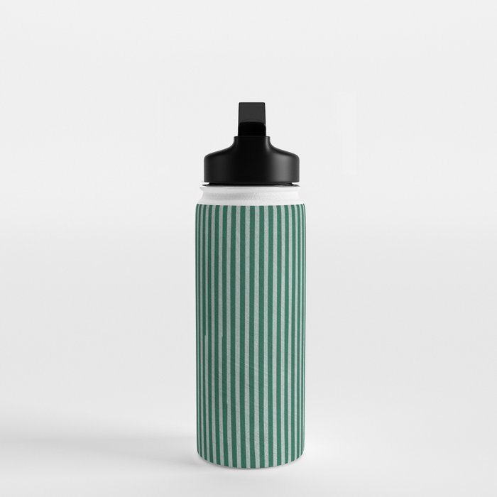 Green Black Abstract Geometric Design Artwork Water Bottle Gallery Image 3