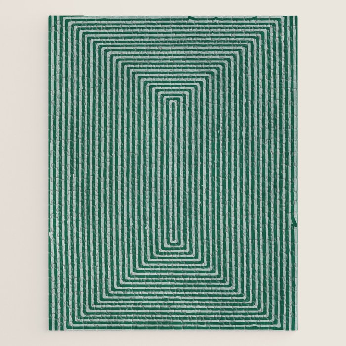 Green Black Abstract Geometric Design Artwork Jigsaw Puzzle Gallery Image 1