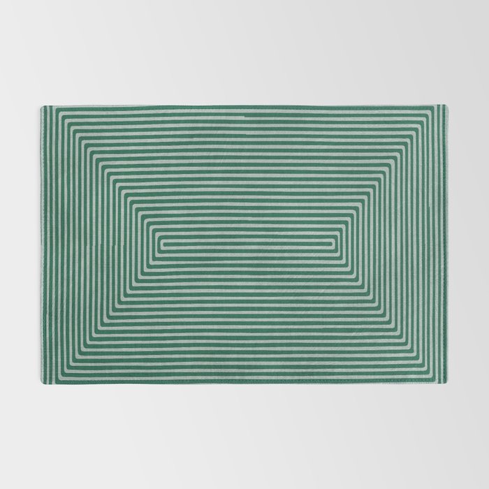 Green Black Abstract Geometric Design Artwork Rug Gallery Image 2