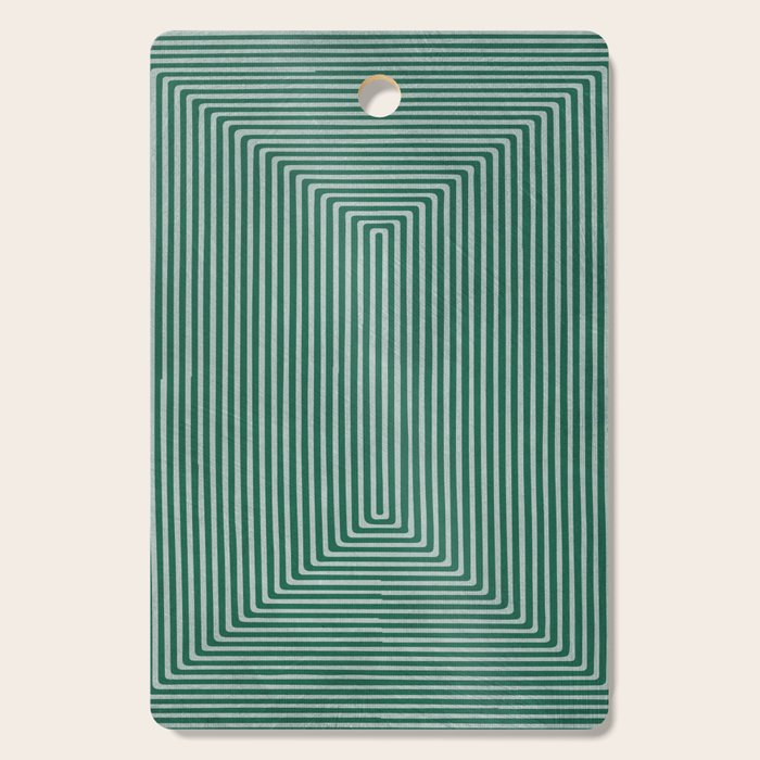 Green Black Abstract Geometric Design Artwork Cutting Board Gallery Image 1