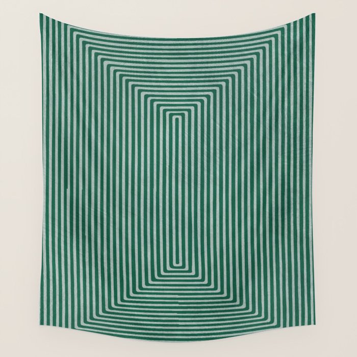 Green Black Abstract Geometric Design Artwork Wall Tapestry Gallery Image 4