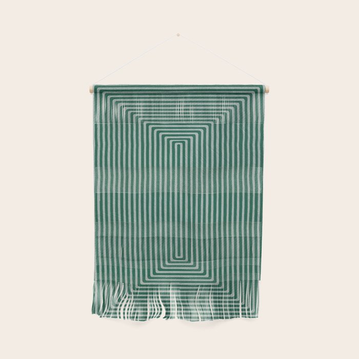 Green Black Abstract Geometric Design Artwork Wall Hanging Gallery Image 1