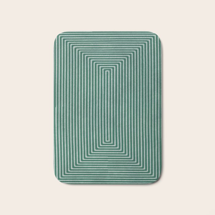 Green Black Abstract Geometric Design Artwork Bath Mat Gallery Image 1