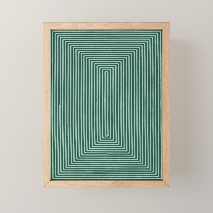 Green Black Abstract Geometric Design Artwork Mini Art Print Gallery Image 1