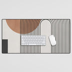 Mid Century Abstract Geometric 5 Desk Mat Gallery Image 1