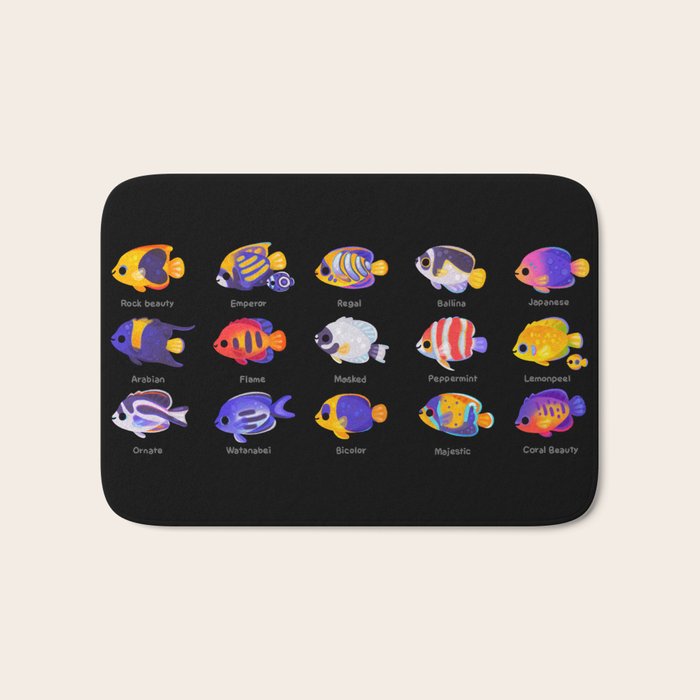 Angelfish! (marine) Bath Mat Gallery Image 1