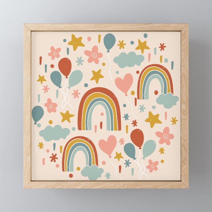 Rainbow Party Theme Mini Art Print Gallery Image 1