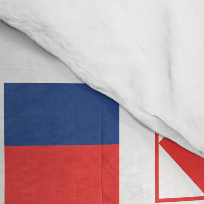 Maritime Nautical Signal Flags Chart - White Comforter Gallery Image 4