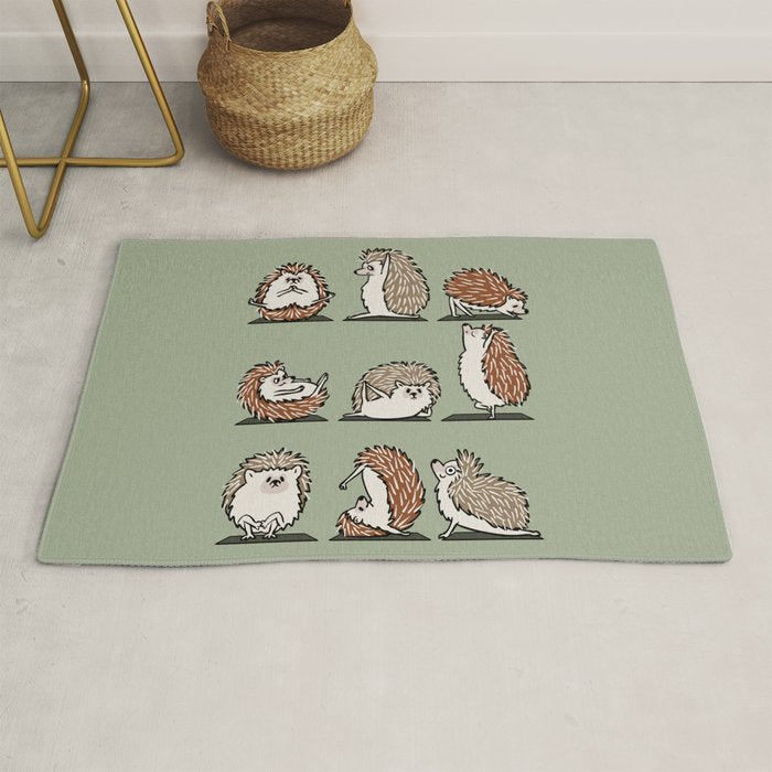 Hedgehog Yoga Rug Gallery Image 1
