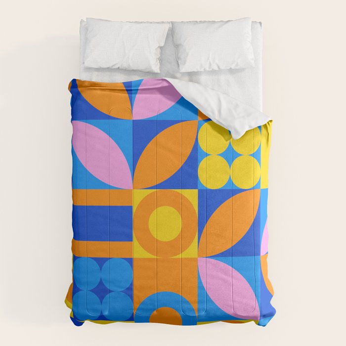 Colorful abstract geometric mosaic pattern Comforter Gallery Image 6