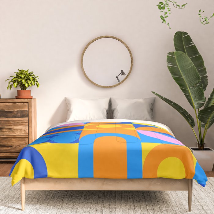 Colorful abstract geometric mosaic pattern Comforter Gallery Image 3