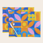 Colorful abstract geometric mosaic pattern Placemat Gallery Image 1
