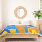 Colorful abstract geometric mosaic pattern Duvet Cover Gallery Image 3