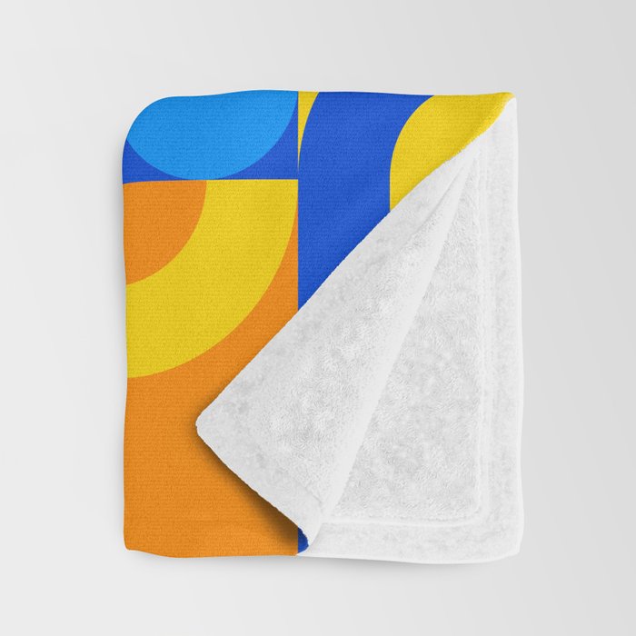 Colorful abstract geometric mosaic pattern Throw Blanket Gallery Image 3