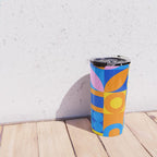 Colorful abstract geometric mosaic pattern Travel Mug Gallery Image 4