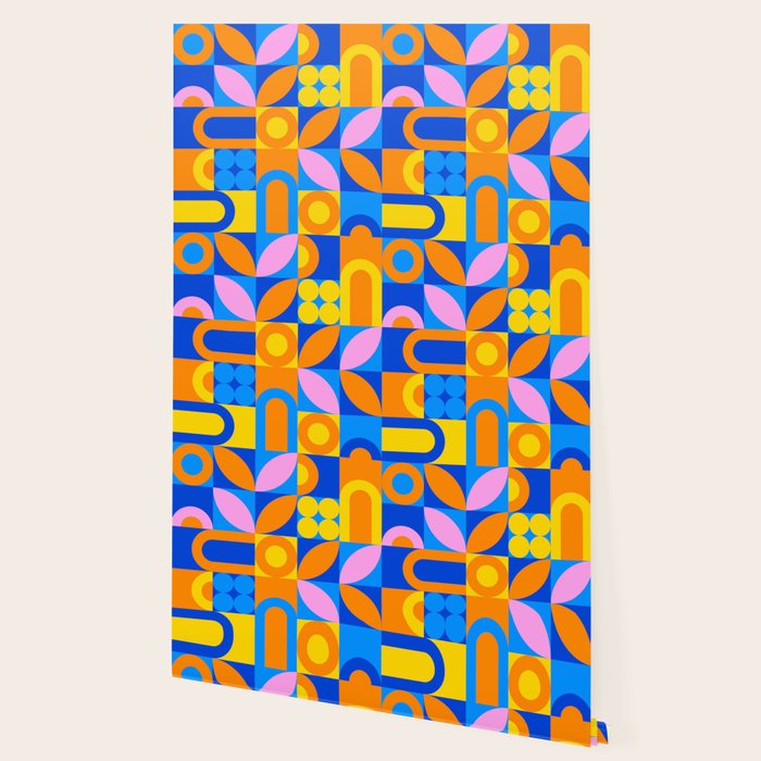 Colorful abstract geometric mosaic pattern Wallpaper Gallery Image 2