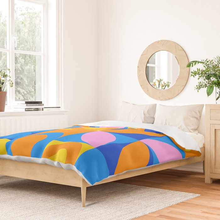 Colorful abstract geometric mosaic pattern Duvet Cover Gallery Image 2
