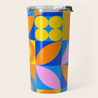 Colorful abstract geometric mosaic pattern Travel Mug Gallery Image 2