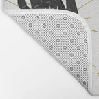 Mystic Hand with Eye - Black and Gold Ink Bath Mat Gallery Image 2