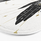 Mystic Hand with Eye - Black and Gold Ink Bath Mat Gallery Image 3