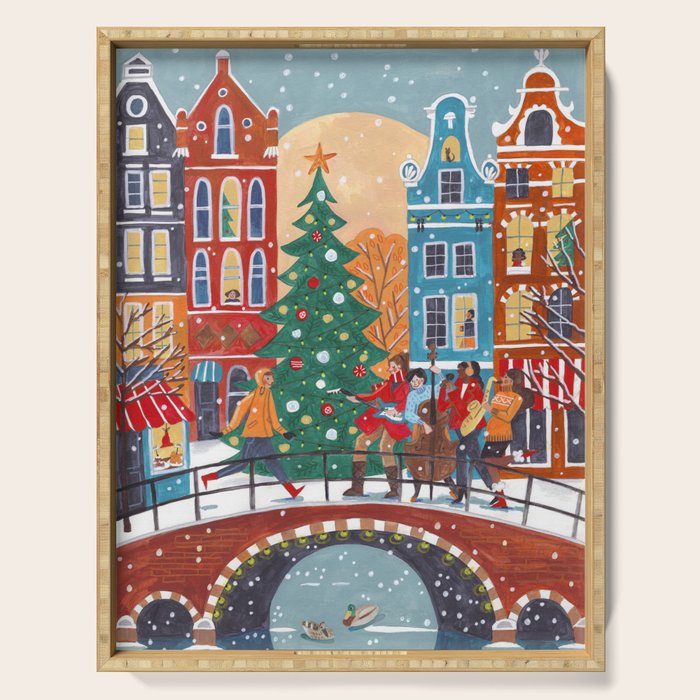 Christmas Music in the City of Amsterdam Serving Tray Gallery Image 1