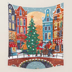 Christmas Music in the City of Amsterdam Wall Tapestry Gallery Image 4