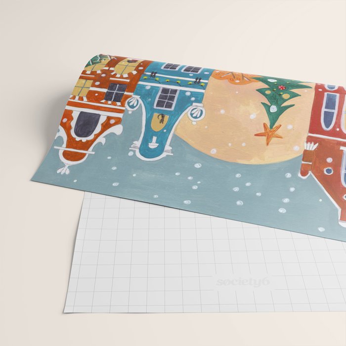 Christmas Music in the City of Amsterdam Wrapping Paper Gallery Image 2