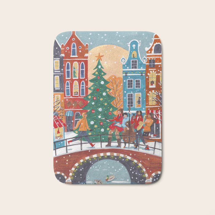 Christmas Music in the City of Amsterdam Bath Mat Gallery Image 1