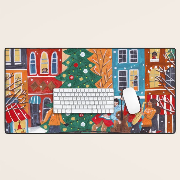 Christmas Music in the City of Amsterdam Desk Mat Gallery Image 1