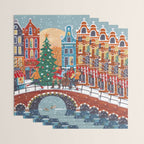 Christmas Music in the City of Amsterdam Wrapping Paper Gallery Image 3