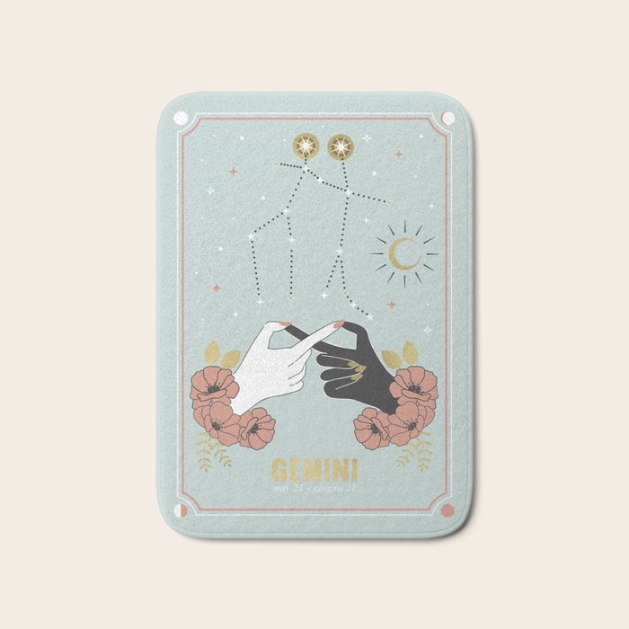 Gemini Zodiac Series Bath Mat Gallery Image 1