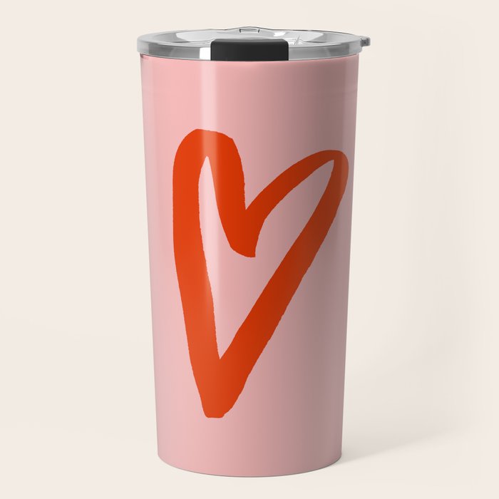 Heart Doodle Big 1 Travel Mug Gallery Image 1