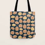 Navy Pumpkins Tote Bag Gallery Image 1
