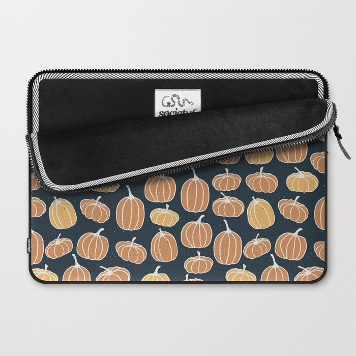 Navy Pumpkins Laptop Sleeve Gallery Image 2