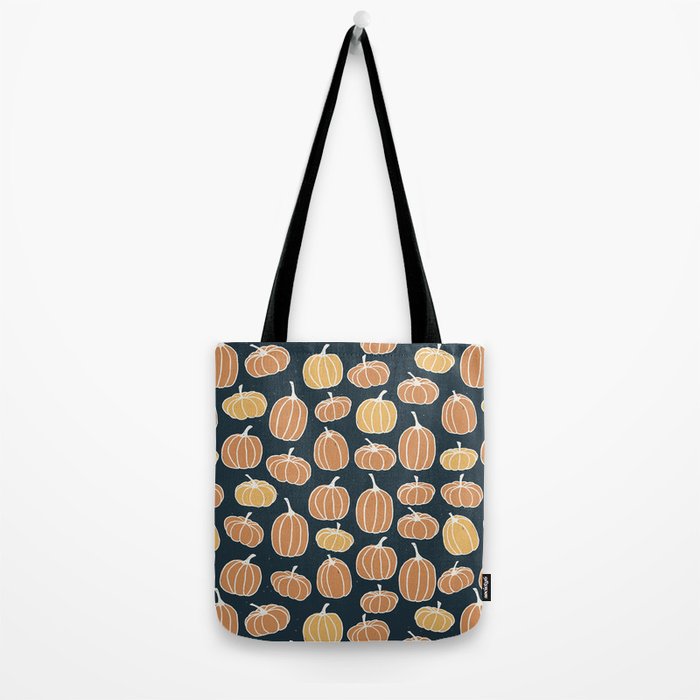 Navy Pumpkins Tote Bag Gallery Image 2