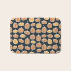 Navy Pumpkins Bath Mat Gallery Image 1