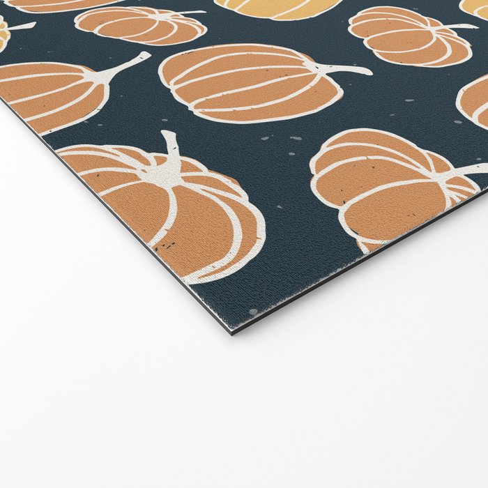 Navy Pumpkins Welcome Mat Gallery Image 2