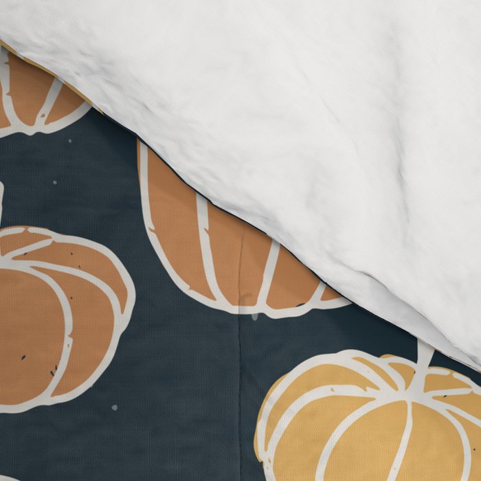 Navy Pumpkins Comforter Gallery Image 4