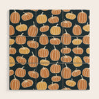 Navy Pumpkins Wood Wall Art Gallery Image 1