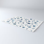 Blue flowers | Watercolor Pattern Rug Gallery Image 3