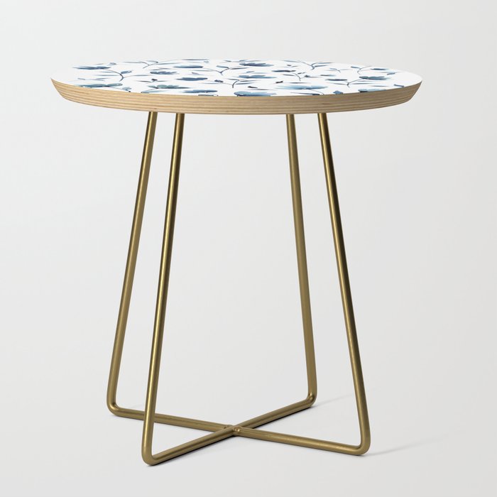 Blue flowers | Watercolor Pattern Side Table Gallery Image 1