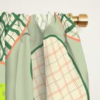 Retro Pickleball Pattern Window Curtain Gallery Image 2