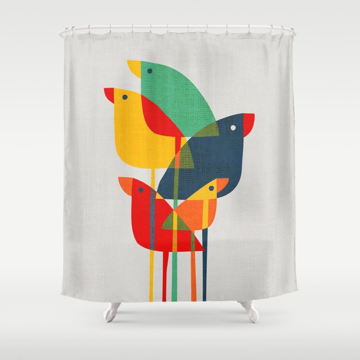 Little birds Shower Curtain Gallery Image 1