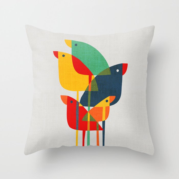 Little birds Throw Pillow Gallery Image 6