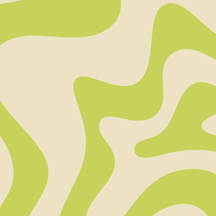 Retro Liquid Swirl Abstract Pattern Light Lime Linden Green and Beige Coffee Mug Gallery Image 2