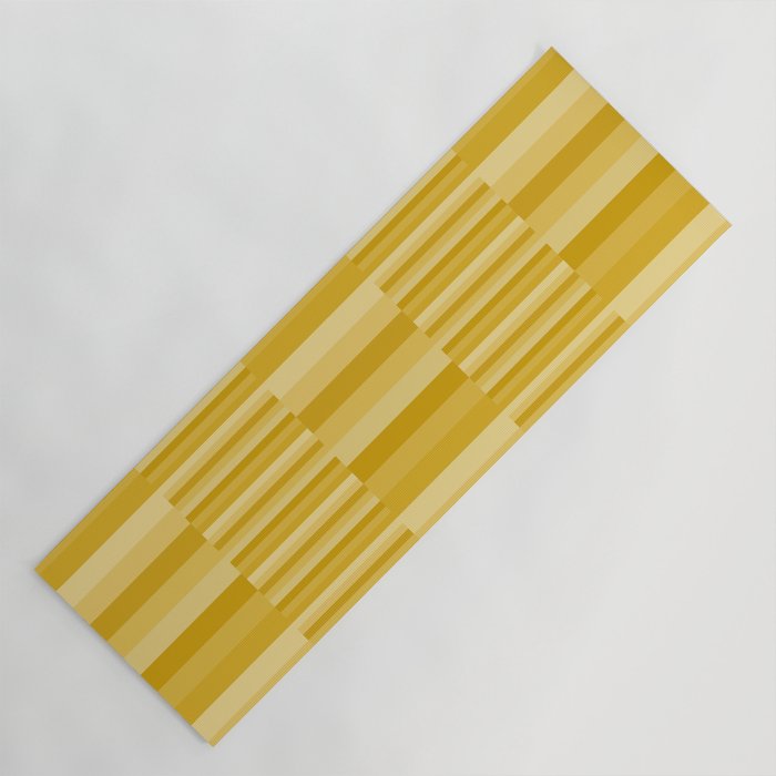 Mixed Stripes Pattern XI Golden Yellow Yoga Mat Gallery Image 1