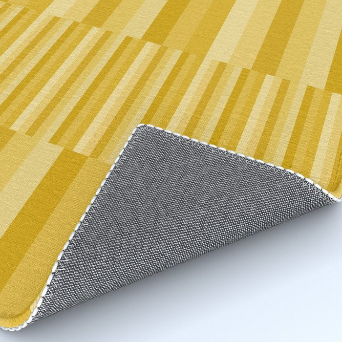 Mixed Stripes Pattern XI Golden Yellow Rug Gallery Image 4