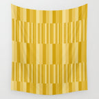 Mixed Stripes Pattern XI Golden Yellow Wall Tapestry Gallery Image 4