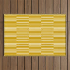 Mixed Stripes Pattern XI Golden Yellow Outdoor Rug Gallery Image 1